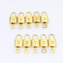 LOUIS VUITTON Padlock 10set Padlock Gold Tone LV Auth am1308g-2