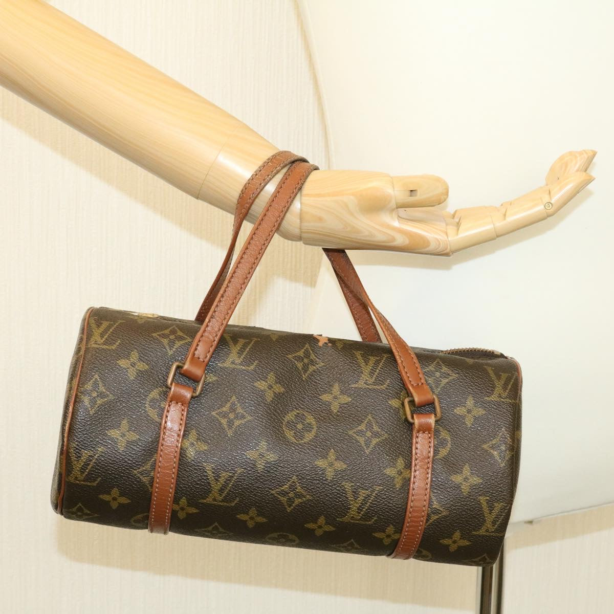 LOUIS VUITTON Monogram Papillon 26 Hand Bag M51366 Vintage LV Auth am1351g