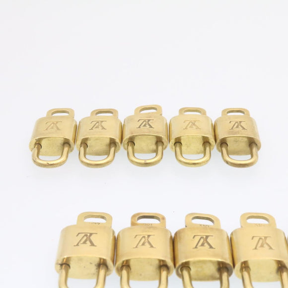 LOUIS VUITTON Padlock 10set Padlock Gold Tone LV Auth am1356g