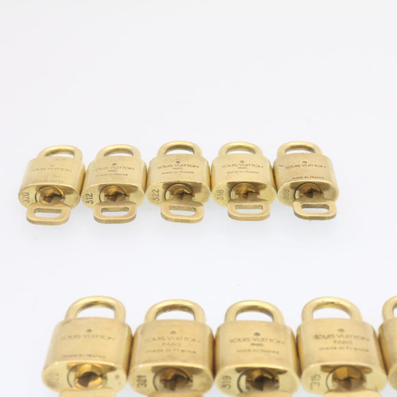 LOUIS VUITTON Padlock 10set Padlock Gold Tone LV Auth am1356g