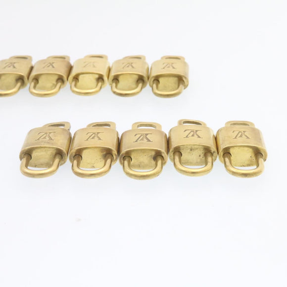 LOUIS VUITTON Padlock 10set Padlock Gold Tone LV Auth am1357g