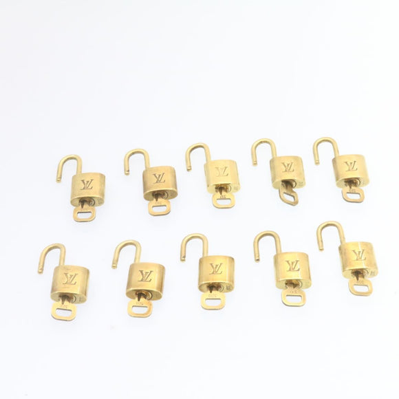LOUIS VUITTON Padlock 10set Padlock Gold Tone LV Auth am1357g