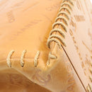 CHANEL Raffia Chain Flap Shoulder Bag Leather Beige CC Auth am1414gA-15