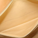 CHANEL Raffia Chain Flap Shoulder Bag Leather Beige CC Auth am1414gA-24