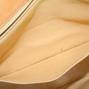 CHANEL Raffia Chain Flap Shoulder Bag Leather Beige CC Auth am1414gA-25