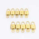 LOUIS VUITTON Padlock 10set Padlock Gold Tone LV Auth am1424g-2