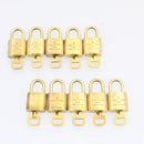 LOUIS VUITTON Padlock 10set Padlock Gold Tone LV Auth am1424g-3