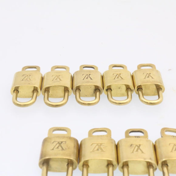 LOUIS VUITTON Padlock 10set Padlock Gold Tone LV Auth am1424g