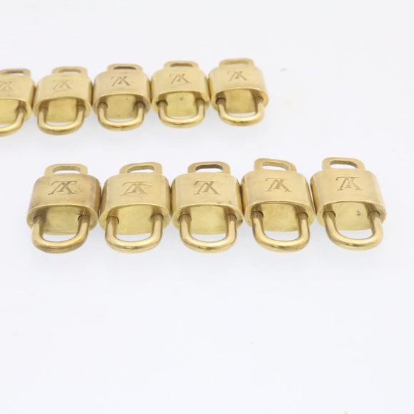 LOUIS VUITTON Padlock 10set Padlock Gold Tone LV Auth am1424g