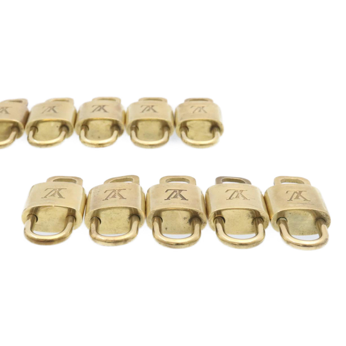 LOUIS VUITTON Padlock 10set Gold Tone LV Auth am1429g