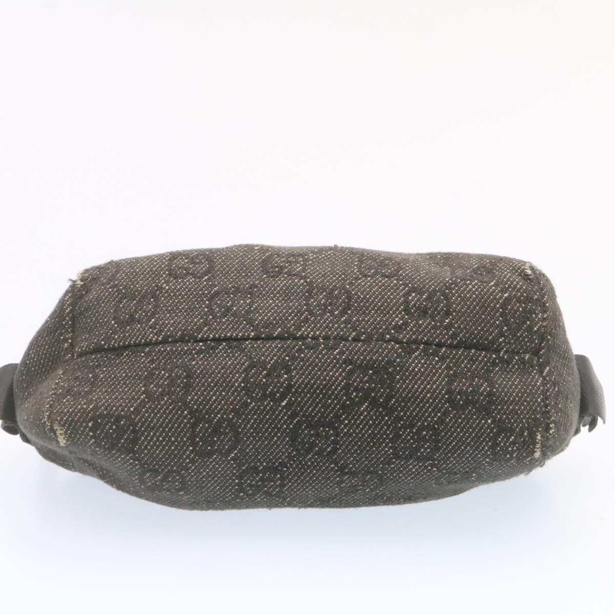 GUCCI GG Canvas Cosmetic Pouch Black Auth am1504g