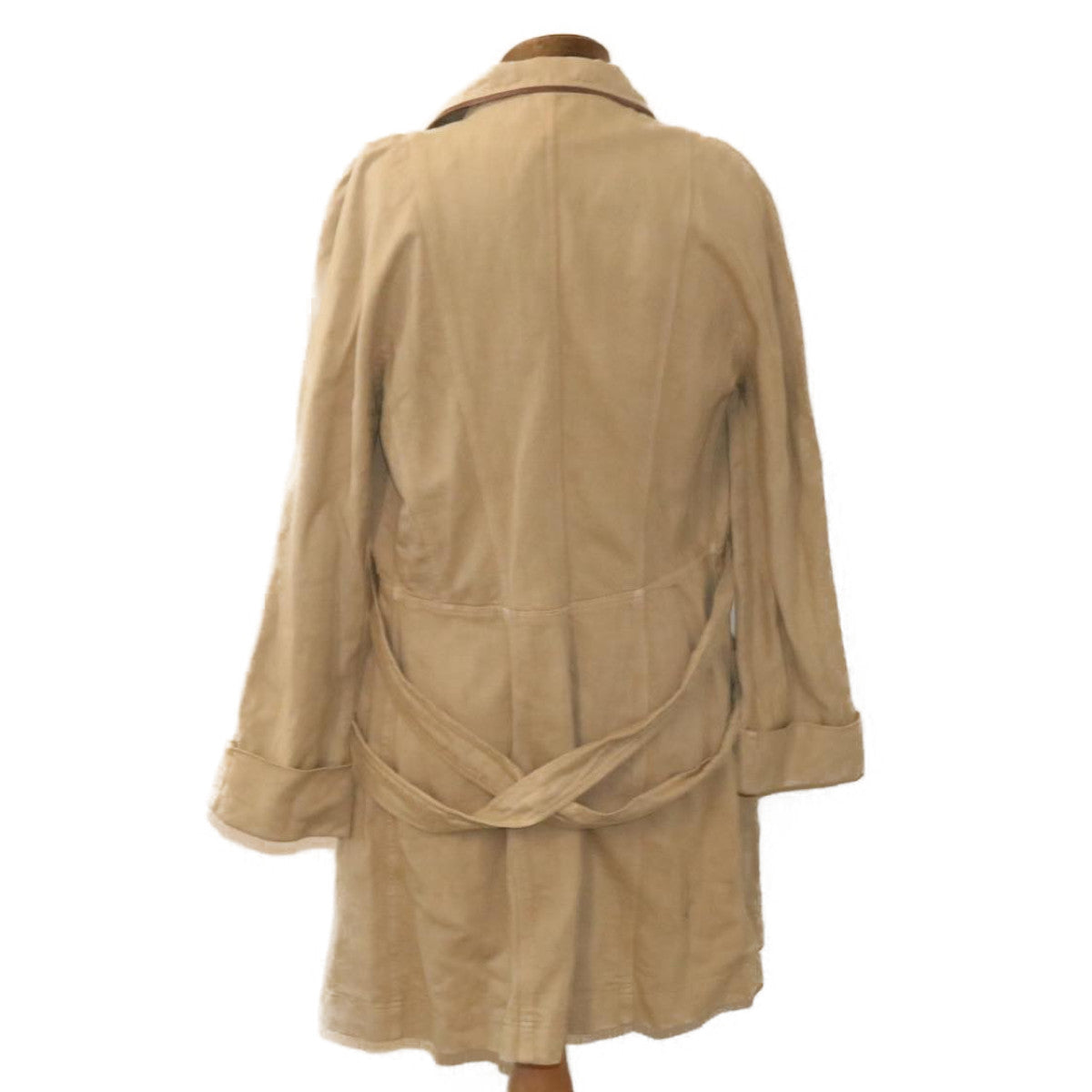 FENDI Long coat Jacket Beige Auth am1626g