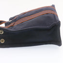 HERMES Fourre ToutPM Hand Bag Canvas Blue Navy Auth am1631g-4
