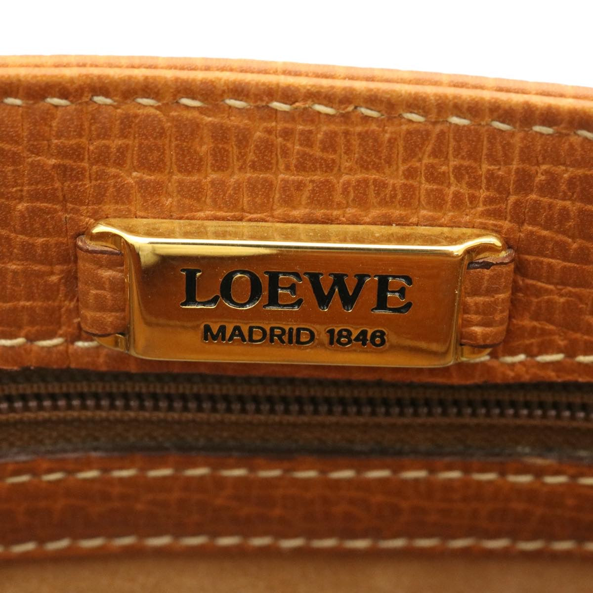 LOEWE Shoulder Bag Leather Brown Auth am1674g