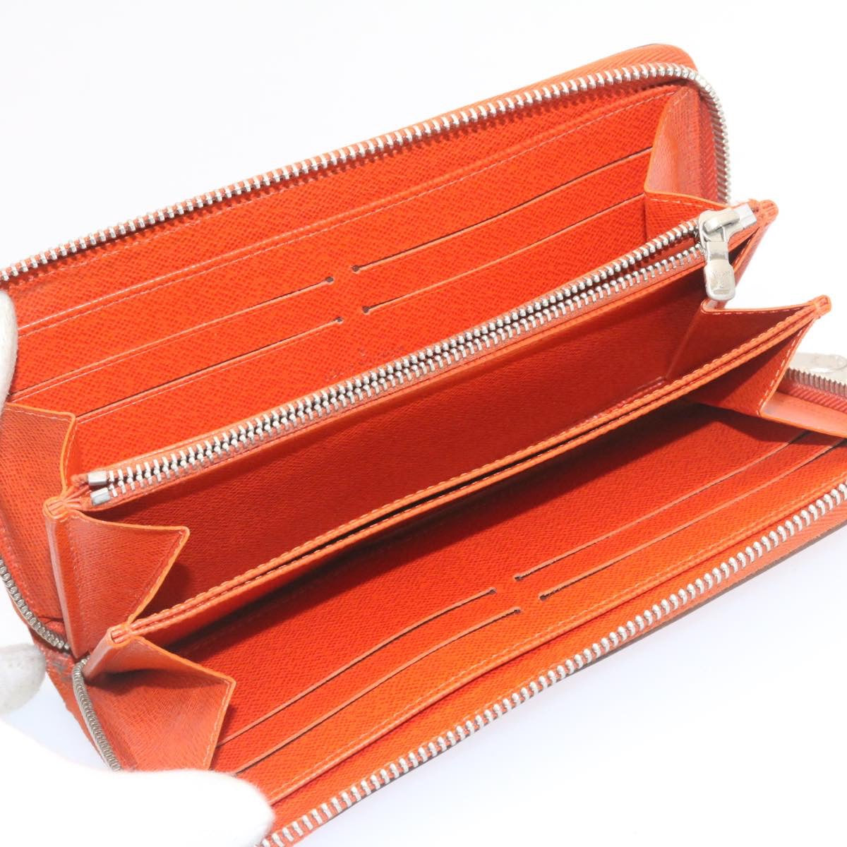 LOUIS VUITTON Epi Zippy Wallet Long Wallet Orange M60310 LV Auth am1714g