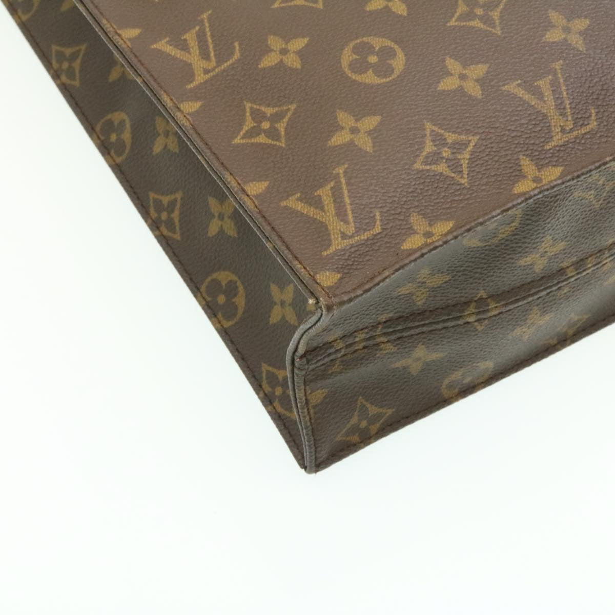 LOUIS VUITTON Monogram Sac Plat Hand Bag M51140 LV Auth am1725g