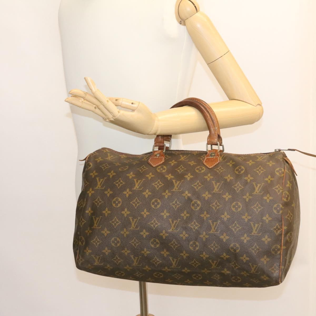 LOUIS VUITTON Monogram Speedy 35 Hand Bag M41524 LV Auth am1756g