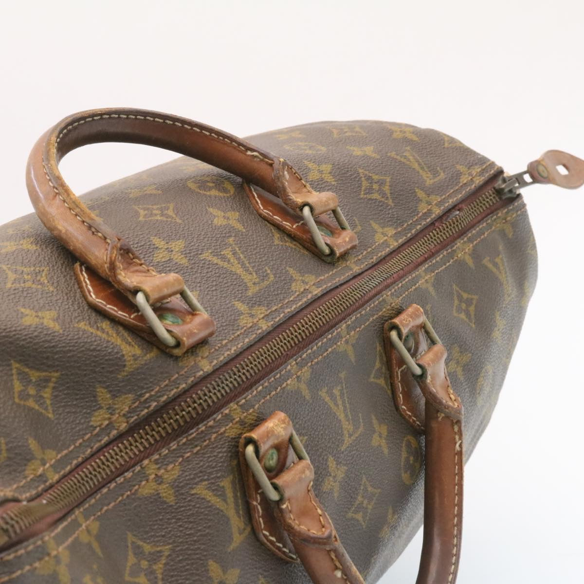 LOUIS VUITTON Monogram Speedy 35 Hand Bag M41524 LV Auth am1756g