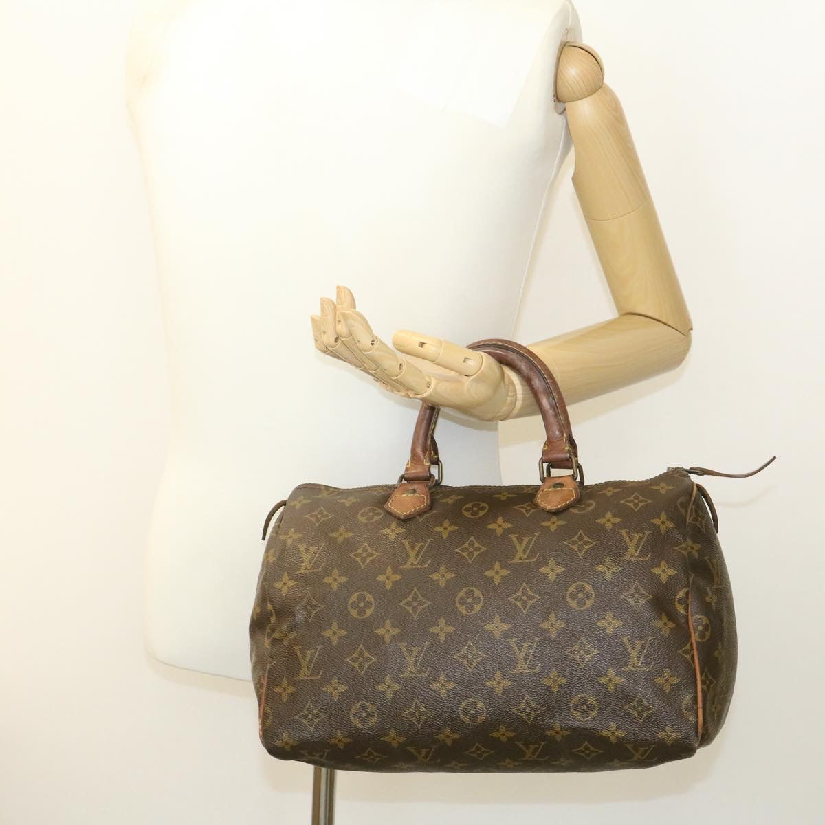 LOUIS VUITTON Monogram Speedy 30 Hand Bag Vintage M41526 LV Auth am1779g