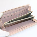 CHANEL Camelia Zip Around Wallet Leather Pink CC Auth am1797g-9