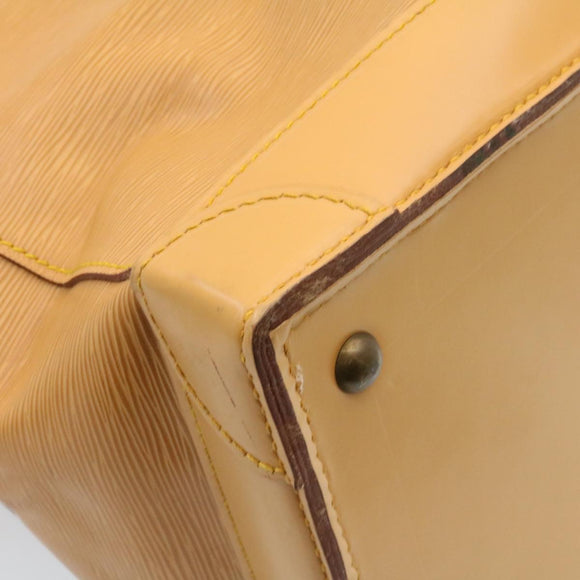 LOUIS VUITTON Epi Steamer Bag Boston Bag Beige LV Auth am1805g