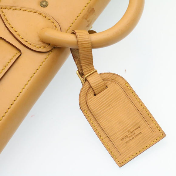 LOUIS VUITTON Epi Steamer Bag Boston Bag Beige LV Auth am1805g