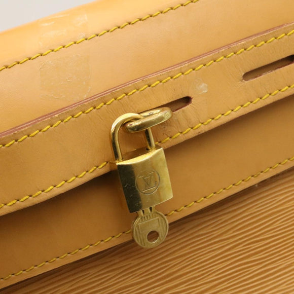 LOUIS VUITTON Epi Steamer Bag Boston Bag Beige LV Auth am1805g