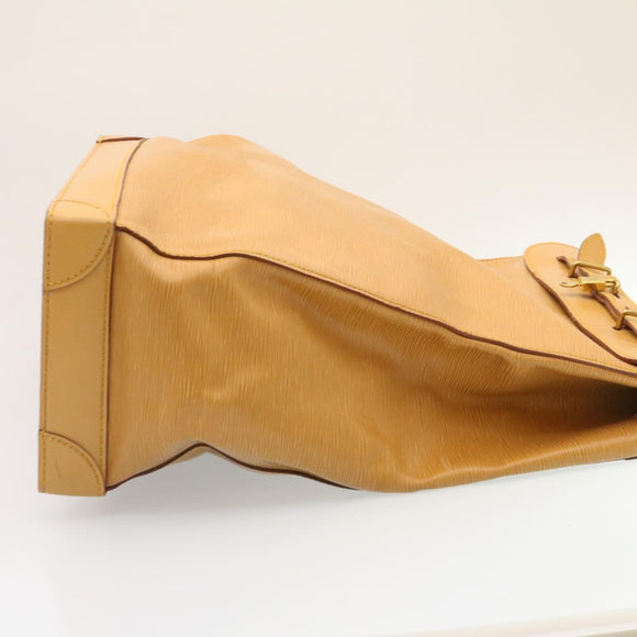 LOUIS VUITTON Epi Steamer Bag Boston Bag Beige LV Auth am1805g
