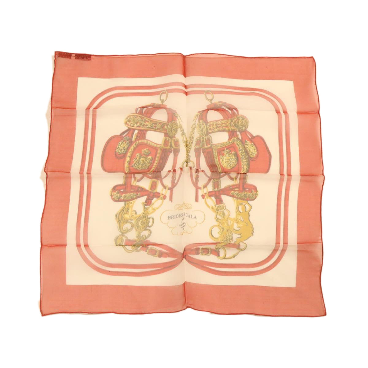 HERMES Carre Handkerchief BRRIDES de GALA par Silk Red Auth am1808g