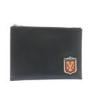 SAINT LAURENT Clutch Bag Leather Black Auth am1932gA-1