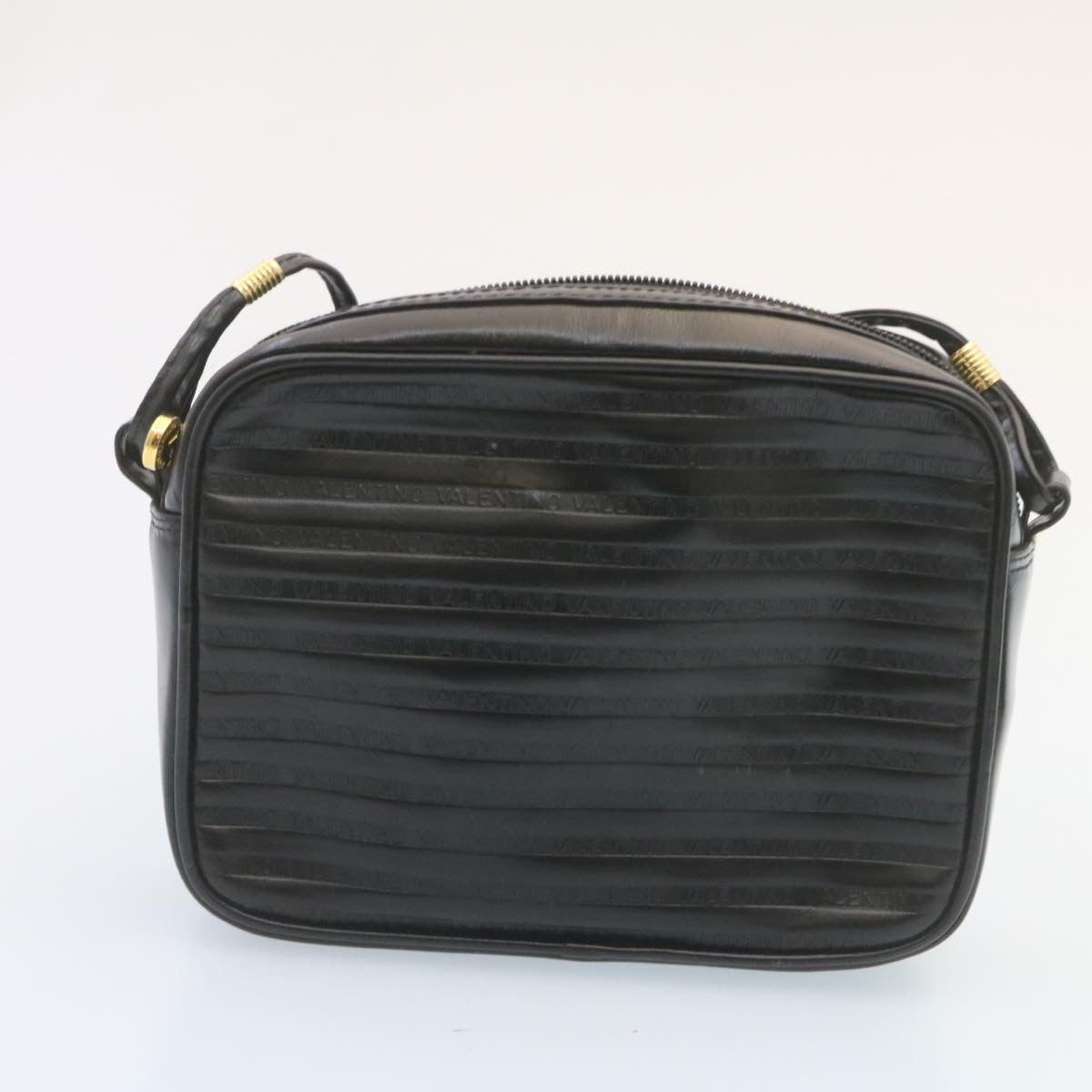 VALENTINO Clutch Shoulder Bag Leather Coated Canvas 4Set Brown Black am1935g