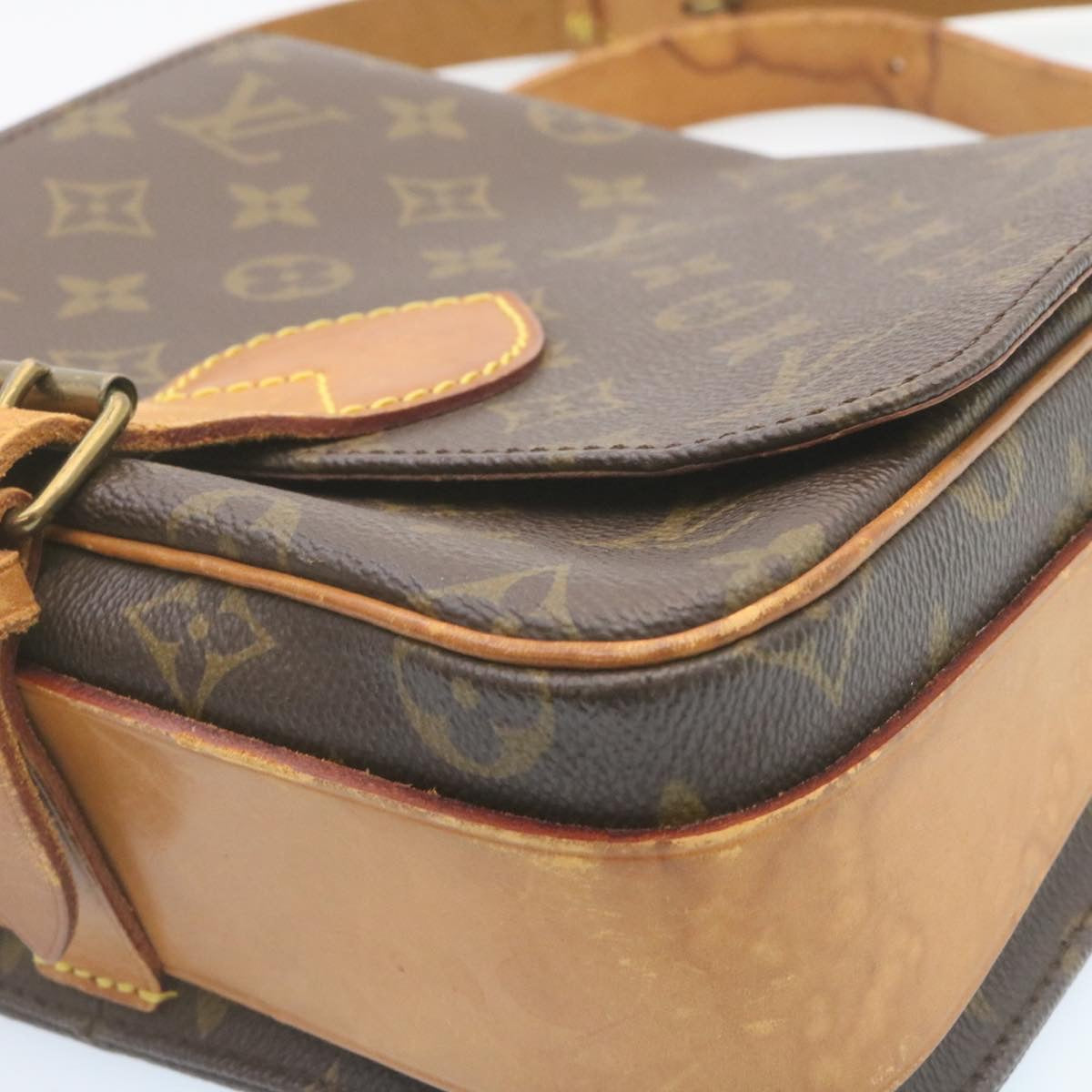 LOUIS VUITTON Monogram Cartouchiere MM Shoulder Bag M51253 LV Auth am2015g