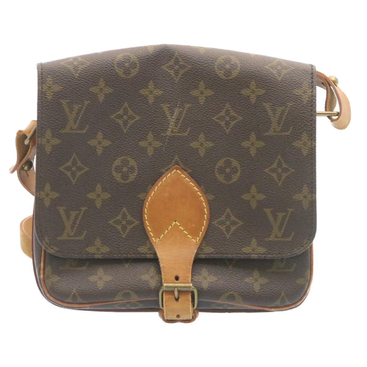 LOUIS VUITTON Monogram Cartouchiere MM Shoulder Bag M51253 LV Auth am2015g