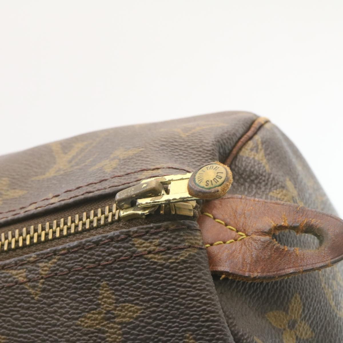 LOUIS VUITTON Monogram Speedy 35 Hand Bag M41524 LV Auth am2030g