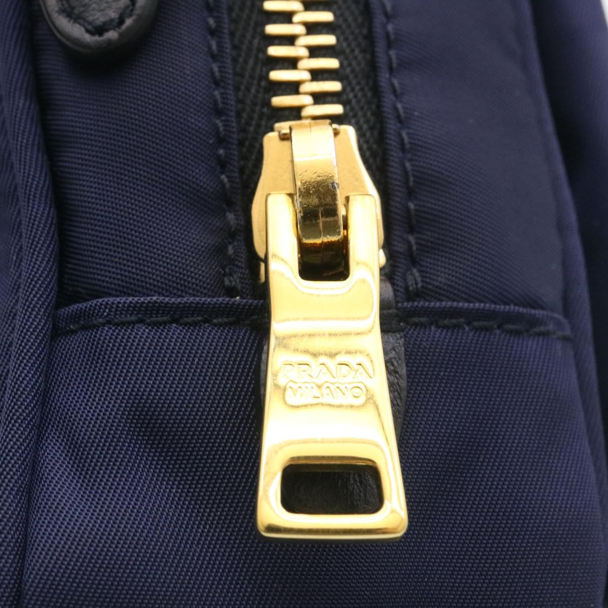 PRADA Pouch Shoulder Bag Nylon Navy Auth am2031g