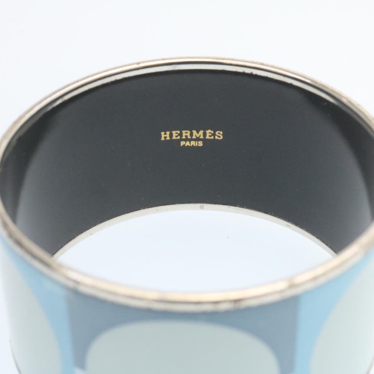 HERMES Bangle Bracelet Blue M65690 Auth am2068g