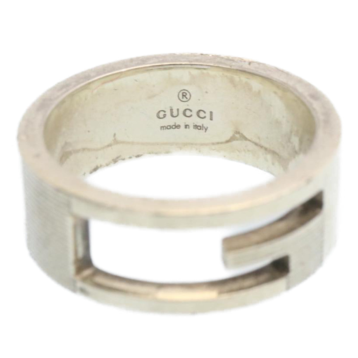 GUCCI Ring 2 Set size 7 and 16 Silver Auth am2085g