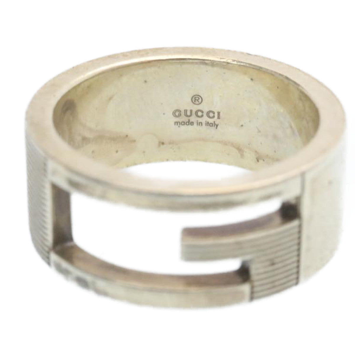 GUCCI Ring 2 Set size 7 and 16 Silver Auth am2085g