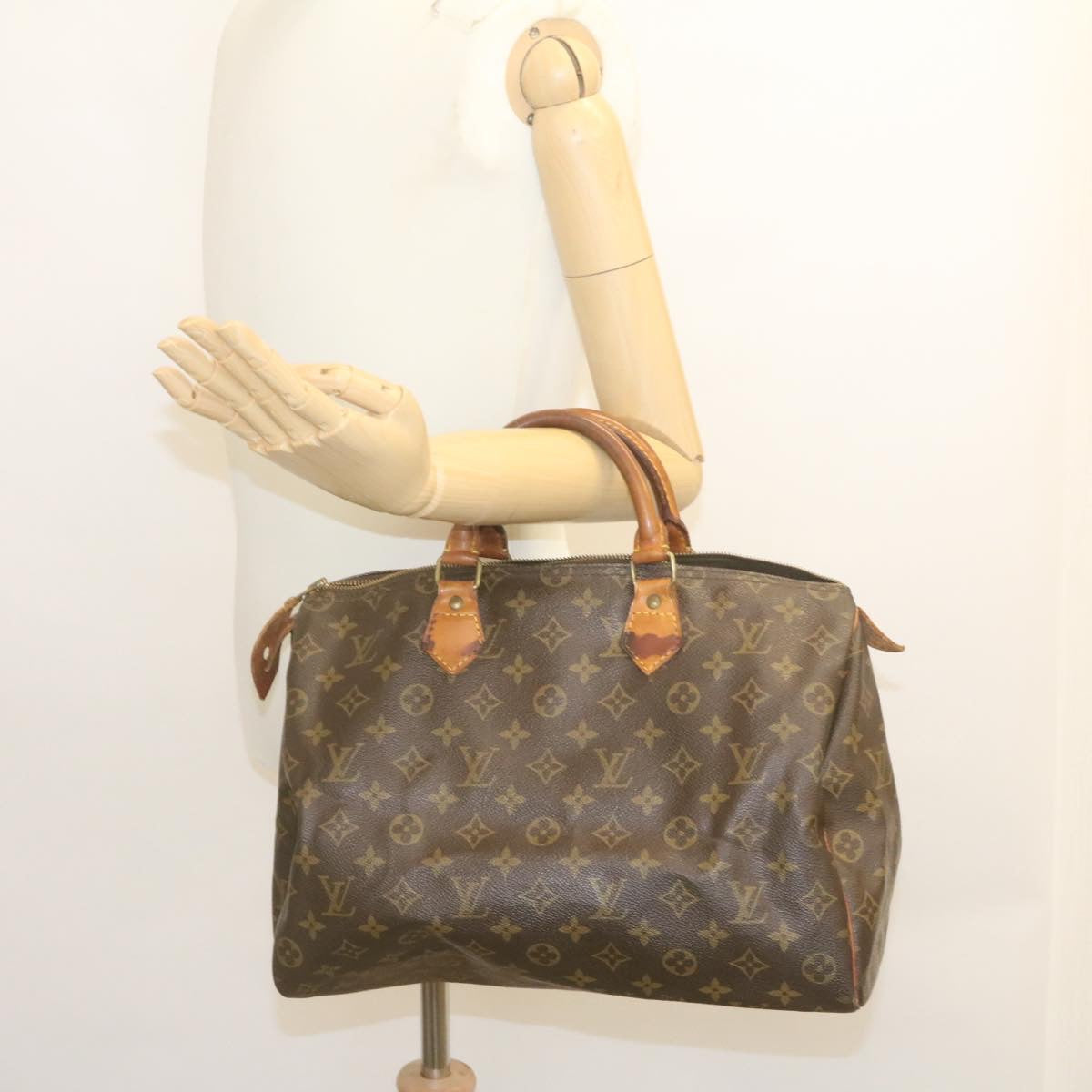 LOUIS VUITTON Monogram Speedy 35 Hand Bag M41524 LV Auth am2133g