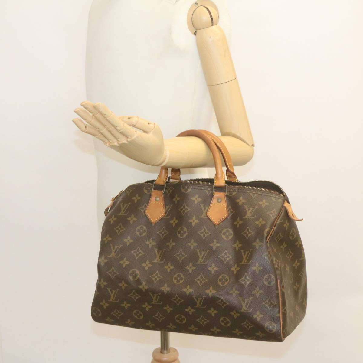 LOUIS VUITTON Monogram Speedy 35 Hand Bag M41524 LV Auth am2134g