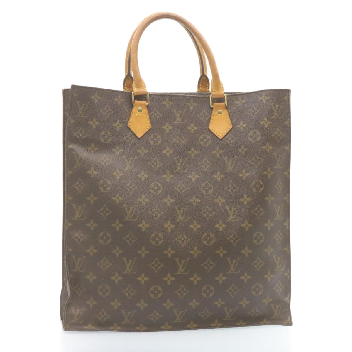 LOUIS VUITTON Monogram Sac Plat Hand Bag M51140 LV Auth am2146g