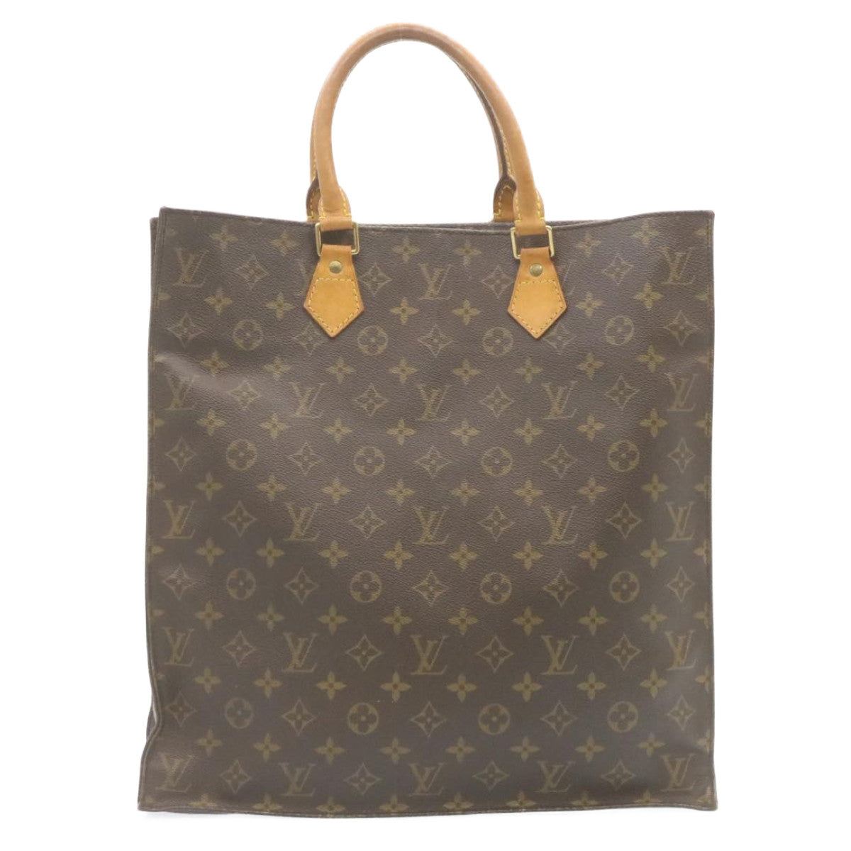 LOUIS VUITTON Monogram Sac Plat Hand Bag M51140 LV Auth am2146g