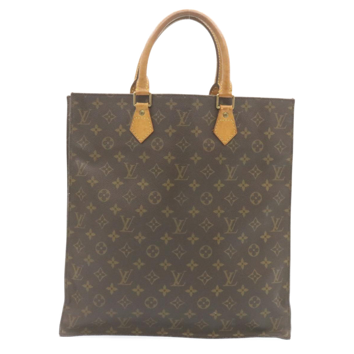 LOUIS VUITTON Monogram Sac Plat Hand Bag M51140 LV Auth am2146g