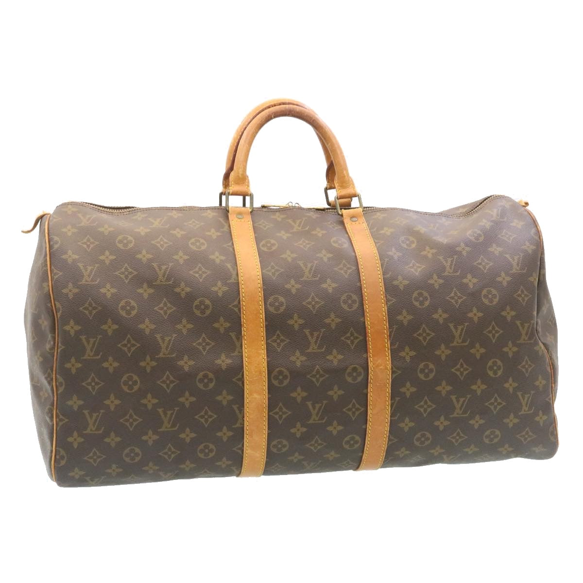 LOUIS VUITTON Monogram Keepall 55 Boston Bag M41424 LV Auth am2150g