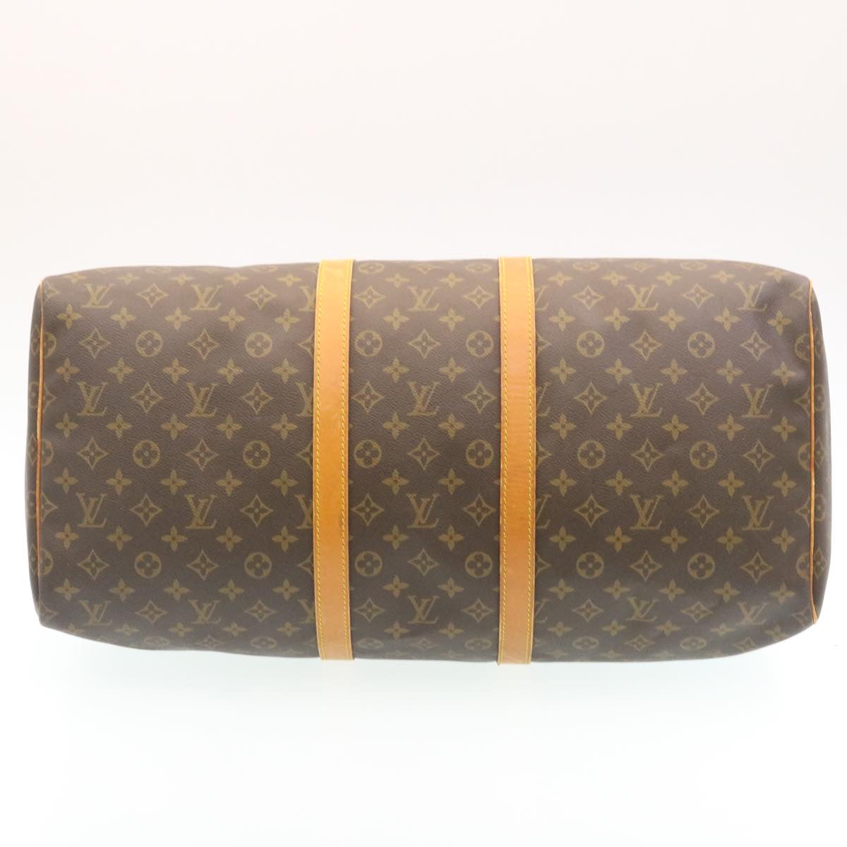 LOUIS VUITTON Monogram Keepall 55 Boston Bag M41424 LV Auth am2150g