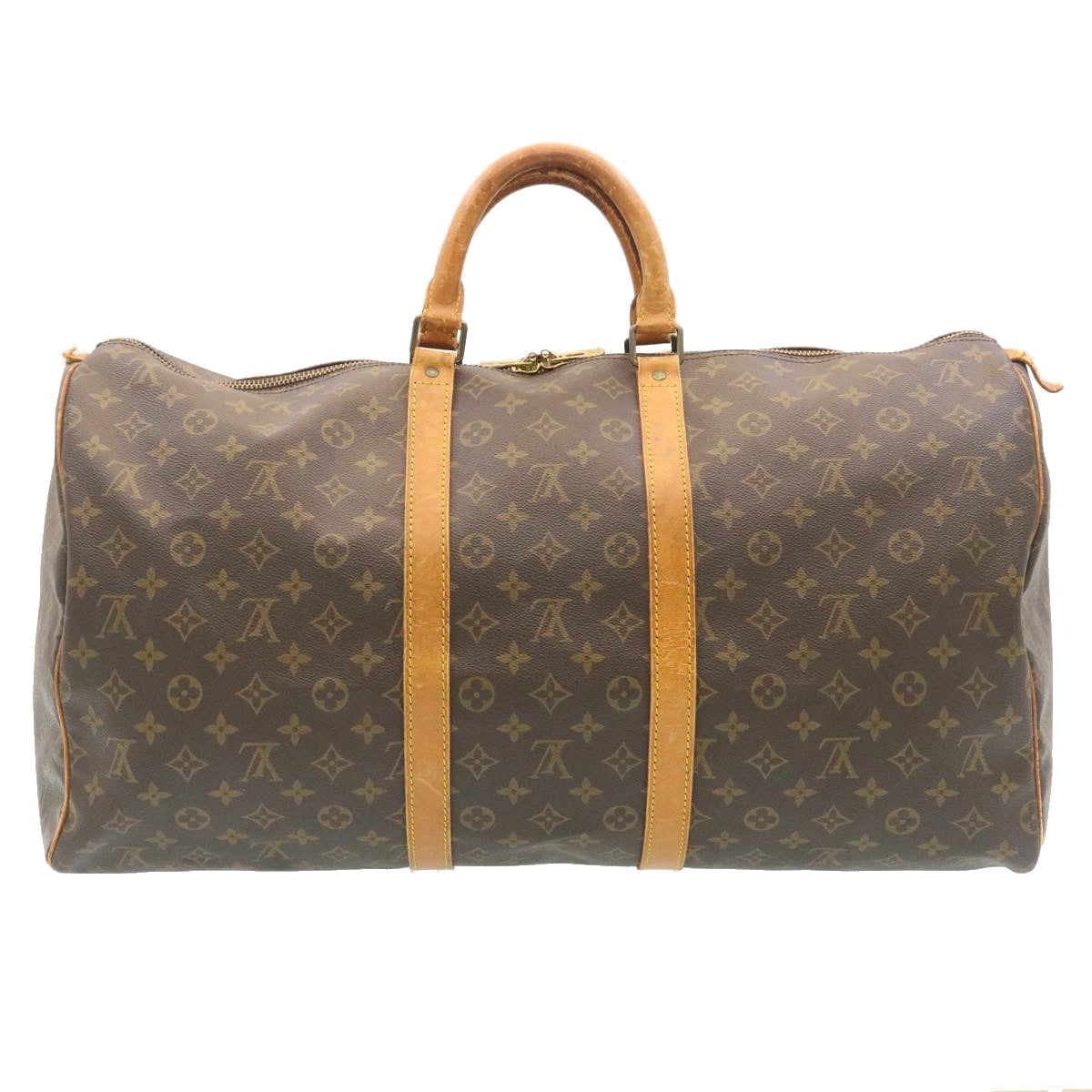 LOUIS VUITTON Monogram Keepall 55 Boston Bag M41424 LV Auth am2150g