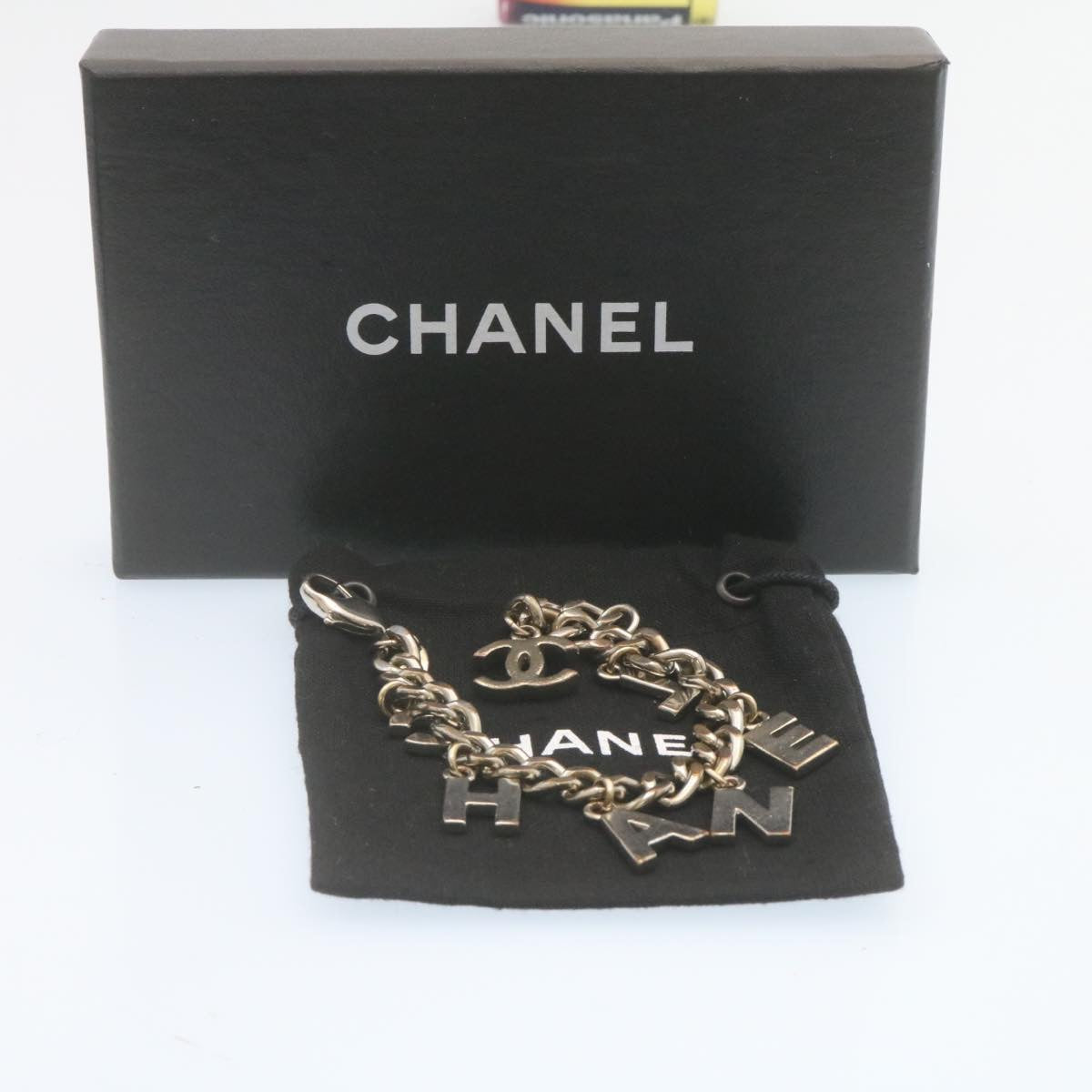 CHANEL Bracelet Silver CC Auth am2155g