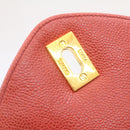 CHANEL COCO Mark Super model Chain Shoulder Bag Caviar Skin Red Auth am2162gA-9