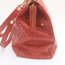 CHANEL COCO Mark Super model Chain Shoulder Bag Caviar Skin Red Auth am2162gA-3