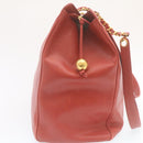 CHANEL COCO Mark Super model Chain Shoulder Bag Caviar Skin Red Auth am2162gA-4